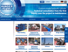 Tablet Screenshot of hunger-hydraulik.de